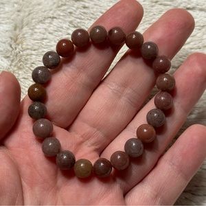 Red Aventurine Crystal Round Beaded Bracelet